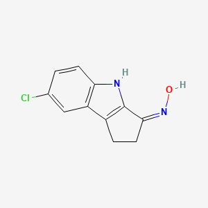 7-chloro-1,4-dihydrocyclopenta[b]indol-3(2H)-one oxime