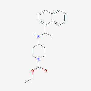 molecular formula C20H26N2O2 B6136811 ethyl 4-{[1-(1-naphthyl)ethyl]amino}-1-piperidinecarboxylate 