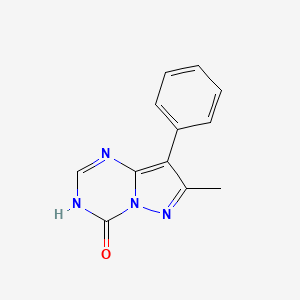 molecular formula C12H10N4O B6136819 7-methyl-8-phenylpyrazolo[1,5-a][1,3,5]triazin-4(1H)-one 