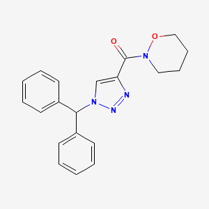 molecular formula C20H20N4O2 B6136844 2-{[1-(diphenylmethyl)-1H-1,2,3-triazol-4-yl]carbonyl}-1,2-oxazinane 