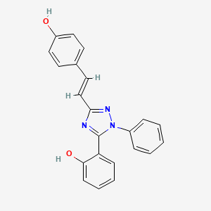 molecular formula C22H17N3O2 B6136852 2-{3-[2-(4-hydroxyphenyl)vinyl]-1-phenyl-1H-1,2,4-triazol-5-yl}phenol 