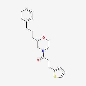 molecular formula C20H25NO2S B6136860 2-(3-phenylpropyl)-4-[3-(2-thienyl)propanoyl]morpholine 