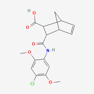 molecular formula C17H18ClNO5 B6136871 3-{[(4-chloro-2,5-dimethoxyphenyl)amino]carbonyl}bicyclo[2.2.1]hept-5-ene-2-carboxylic acid 
