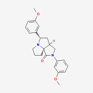 molecular formula C23H26N2O3 B6136879 (3aS*,5S*,9aS*)-2,5-bis(3-methoxyphenyl)hexahydro-7H-pyrrolo[3,4-g]pyrrolizin-1(2H)-one 