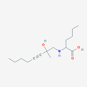 molecular formula C15H27NO3 B6136904 N-(2-hydroxy-2-methyl-3-octyn-1-yl)norleucine 