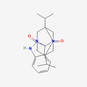 molecular formula C21H27N3O2 B6136906 5,7-diisopropyl-6H-spiro[1,3-diazatricyclo[3.3.1.1~3,7~]decane-2,3'-indole]-2',6(1'H)-dione 