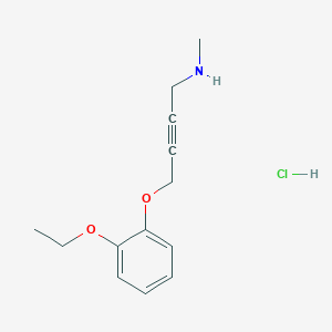 molecular formula C13H18ClNO2 B6136916 [4-(2-ethoxyphenoxy)but-2-yn-1-yl]methylamine hydrochloride 