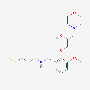 molecular formula C19H32N2O4S B6136928 1-[2-methoxy-6-({[3-(methylthio)propyl]amino}methyl)phenoxy]-3-(4-morpholinyl)-2-propanol 
