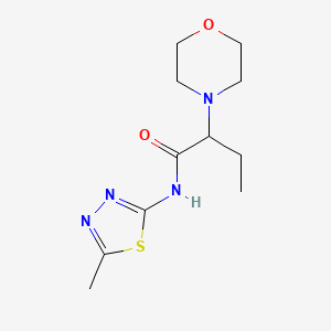 molecular formula C11H18N4O2S B6136943 N-(5-methyl-1,3,4-thiadiazol-2-yl)-2-(4-morpholinyl)butanamide 