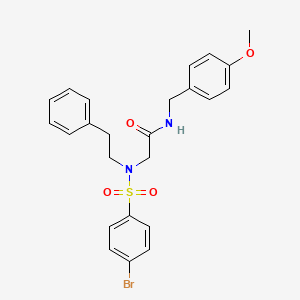 molecular formula C24H25BrN2O4S B6136949 N~2~-[(4-bromophenyl)sulfonyl]-N~1~-(4-methoxybenzyl)-N~2~-(2-phenylethyl)glycinamide 