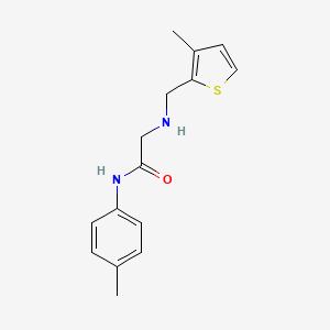 molecular formula C15H18N2OS B6136965 N~1~-(4-methylphenyl)-N~2~-[(3-methyl-2-thienyl)methyl]glycinamide 