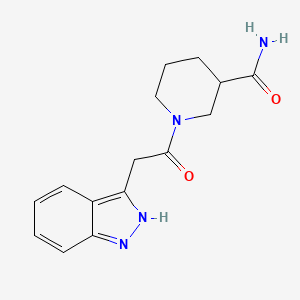 molecular formula C15H18N4O2 B6136972 1-(1H-indazol-3-ylacetyl)-3-piperidinecarboxamide 