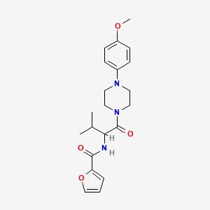 molecular formula C21H27N3O4 B6136989 N-(1-{[4-(4-methoxyphenyl)-1-piperazinyl]carbonyl}-2-methylpropyl)-2-furamide 