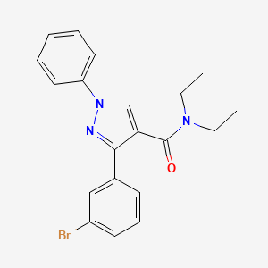 molecular formula C20H20BrN3O B6137002 3-(3-bromophenyl)-N,N-diethyl-1-phenyl-1H-pyrazole-4-carboxamide 