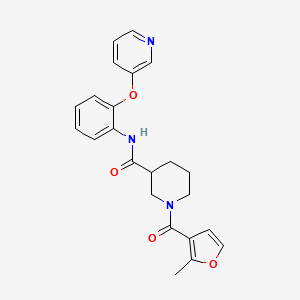 molecular formula C23H23N3O4 B6137010 1-(2-methyl-3-furoyl)-N-[2-(3-pyridinyloxy)phenyl]-3-piperidinecarboxamide 
