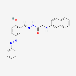 molecular formula C25H21N5O2 B6137029 N'-[2-hydroxy-5-(phenyldiazenyl)benzylidene]-2-(2-naphthylamino)acetohydrazide 
