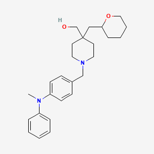 [1-{4-[methyl(phenyl)amino]benzyl}-4-(tetrahydro-2H-pyran-2-ylmethyl)-4-piperidinyl]methanol