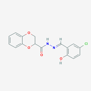 molecular formula C16H13ClN2O4 B6137052 N'-(5-chloro-2-hydroxybenzylidene)-2,3-dihydro-1,4-benzodioxine-2-carbohydrazide 
