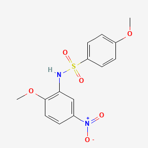 molecular formula C14H14N2O6S B6137066 4-methoxy-N-(2-methoxy-5-nitrophenyl)benzenesulfonamide CAS No. 5559-19-3