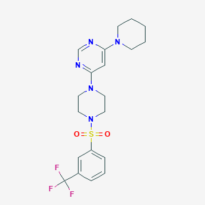 molecular formula C20H24F3N5O2S B6137079 4-(1-piperidinyl)-6-(4-{[3-(trifluoromethyl)phenyl]sulfonyl}-1-piperazinyl)pyrimidine 