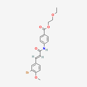 molecular formula C21H22BrNO5 B6137085 2-ethoxyethyl 4-{[3-(3-bromo-4-methoxyphenyl)acryloyl]amino}benzoate 