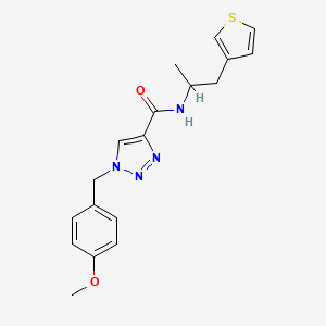 molecular formula C18H20N4O2S B6137102 1-(4-methoxybenzyl)-N-[1-methyl-2-(3-thienyl)ethyl]-1H-1,2,3-triazole-4-carboxamide 