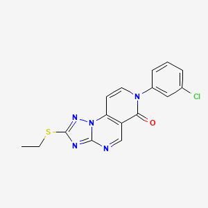 molecular formula C16H12ClN5OS B6137119 7-(3-chlorophenyl)-2-(ethylthio)pyrido[3,4-e][1,2,4]triazolo[1,5-a]pyrimidin-6(7H)-one 