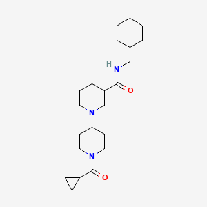 molecular formula C22H37N3O2 B6137135 N-(cyclohexylmethyl)-1'-(cyclopropylcarbonyl)-1,4'-bipiperidine-3-carboxamide 