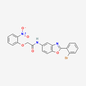molecular formula C21H14BrN3O5 B6137191 N-[2-(2-bromophenyl)-1,3-benzoxazol-5-yl]-2-(2-nitrophenoxy)acetamide 