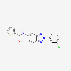 molecular formula C18H13ClN4OS B6137192 N-[2-(3-chloro-4-methylphenyl)-2H-1,2,3-benzotriazol-5-yl]-2-thiophenecarboxamide 