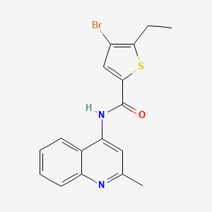 molecular formula C17H15BrN2OS B6137214 4-bromo-5-ethyl-N-(2-methyl-4-quinolinyl)-2-thiophenecarboxamide 