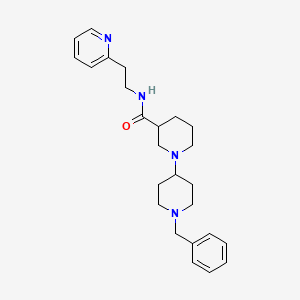 molecular formula C25H34N4O B6137221 1'-benzyl-N-[2-(2-pyridinyl)ethyl]-1,4'-bipiperidine-3-carboxamide 