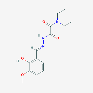 N,N-diethyl-2-[2-(2-hydroxy-3-methoxybenzylidene)hydrazino]-2-oxoacetamide