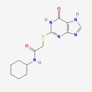 molecular formula C13H17N5O2S B6137249 N-cyclohexyl-2-[(6-hydroxy-9H-purin-2-yl)thio]acetamide 