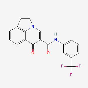 molecular formula C19H13F3N2O2 B6137270 6-oxo-N-[3-(trifluoromethyl)phenyl]-1,2-dihydro-6H-pyrrolo[3,2,1-ij]quinoline-5-carboxamide 