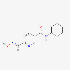 molecular formula C13H17N3O2 B6137279 N-cyclohexyl-6-[(hydroxyimino)methyl]nicotinamide 