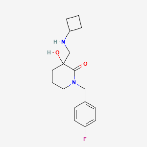 molecular formula C17H23FN2O2 B6137285 3-[(cyclobutylamino)methyl]-1-(4-fluorobenzyl)-3-hydroxy-2-piperidinone 