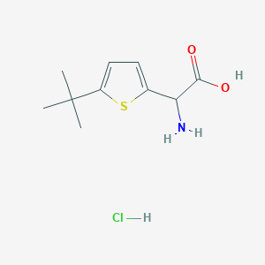 molecular formula C10H16ClNO2S B6137290 amino(5-tert-butyl-2-thienyl)acetic acid hydrochloride 