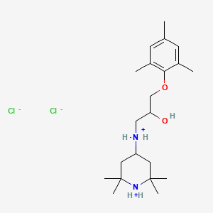 molecular formula C21H38Cl2N2O2 B6137294 1-(mesityloxy)-3-[(2,2,6,6-tetramethyl-4-piperidinyl)amino]-2-propanol dihydrochloride 