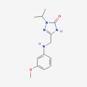 molecular formula C13H18N4O2 B6137302 2-isopropyl-5-{[(3-methoxyphenyl)amino]methyl}-2,4-dihydro-3H-1,2,4-triazol-3-one 