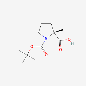 molecular formula C11H19NO4 B613731 (R)-1-(tert-Butoxycarbonyl)-2-methylpyrrolidine-2-carboxylic acid CAS No. 166170-15-6