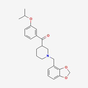 molecular formula C23H27NO4 B6137324 [1-(1,3-benzodioxol-4-ylmethyl)-3-piperidinyl](3-isopropoxyphenyl)methanone 