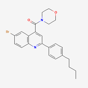 molecular formula C24H25BrN2O2 B6137329 6-bromo-2-(4-butylphenyl)-4-(4-morpholinylcarbonyl)quinoline 