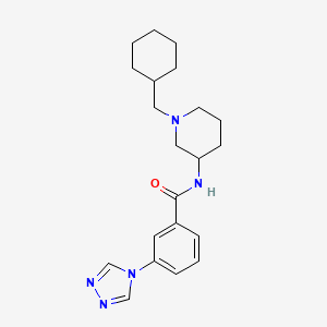 molecular formula C21H29N5O B6137338 N-[1-(cyclohexylmethyl)-3-piperidinyl]-3-(4H-1,2,4-triazol-4-yl)benzamide 