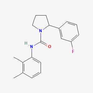 molecular formula C19H21FN2O B6137344 N-(2,3-dimethylphenyl)-2-(3-fluorophenyl)-1-pyrrolidinecarboxamide 