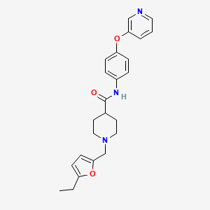 molecular formula C24H27N3O3 B6137355 1-[(5-ethyl-2-furyl)methyl]-N-[4-(3-pyridinyloxy)phenyl]-4-piperidinecarboxamide 