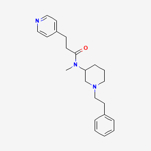 molecular formula C22H29N3O B6137357 N-methyl-N-[1-(2-phenylethyl)-3-piperidinyl]-3-(4-pyridinyl)propanamide 