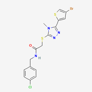 molecular formula C16H14BrClN4OS2 B6137377 2-{[5-(4-bromo-2-thienyl)-4-methyl-4H-1,2,4-triazol-3-yl]thio}-N-(4-chlorobenzyl)acetamide 