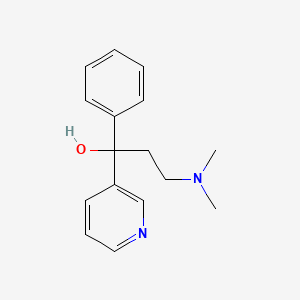 molecular formula C16H20N2O B6137385 3-(dimethylamino)-1-phenyl-1-(3-pyridinyl)-1-propanol 