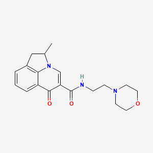 molecular formula C19H23N3O3 B6137403 2-methyl-N-[2-(4-morpholinyl)ethyl]-6-oxo-1,2-dihydro-6H-pyrrolo[3,2,1-ij]quinoline-5-carboxamide 